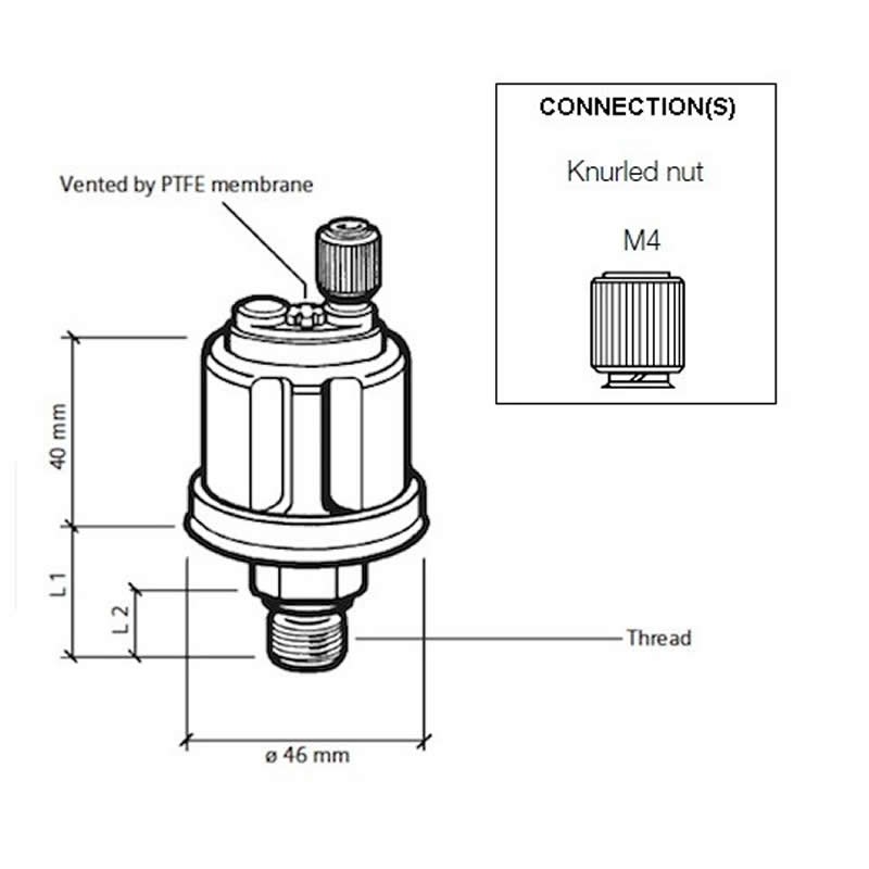 VDO Pressure sender 0-5 Bar